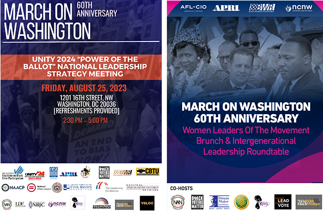 March on Washington flyers - August 2023